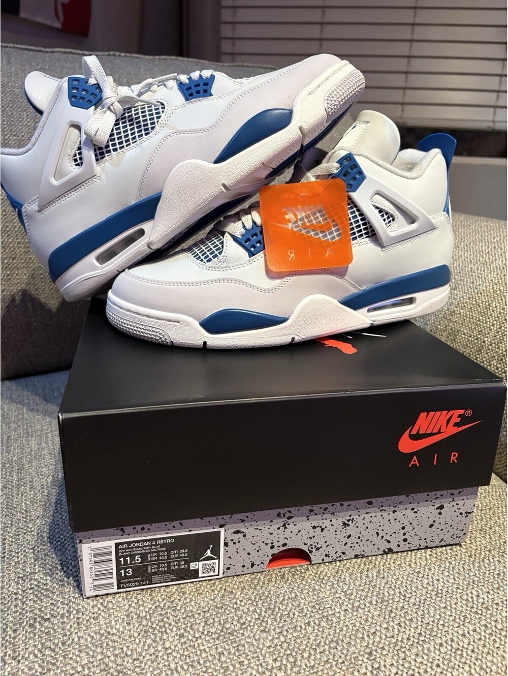 Size 11.5 DS Air Jordan 4 Military Blue 2024 FV5029-141 Men’s Sneaker Brand New